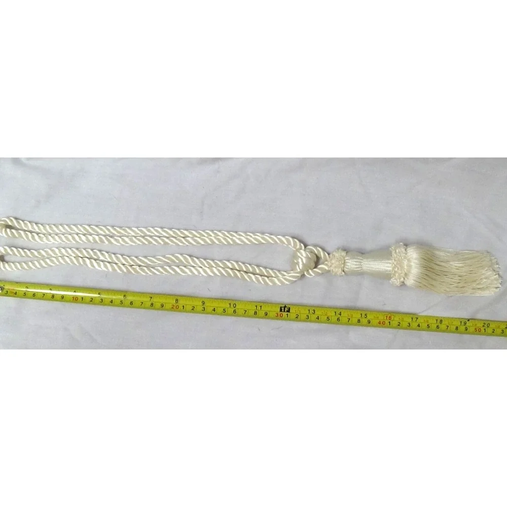 Drapery Curtain Tie Back Tassel Fine Living Light Cream New #005